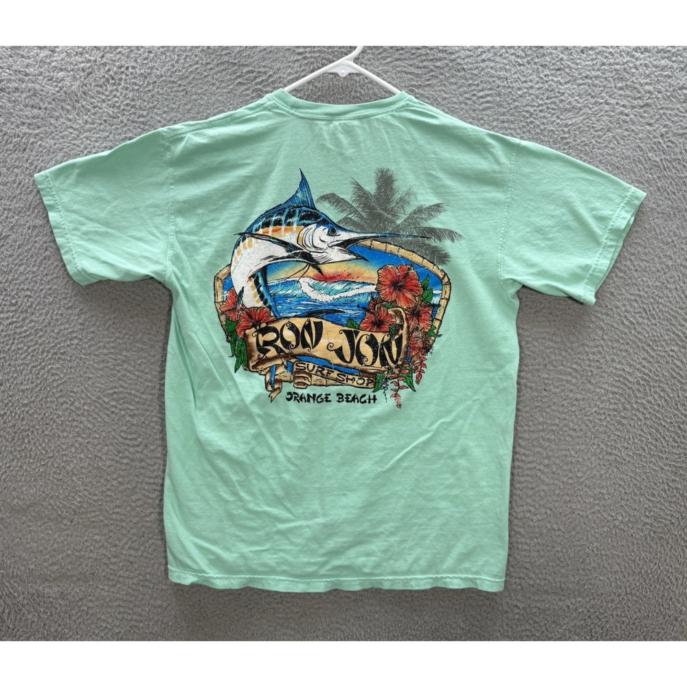 Ron Jon Surf Shop Shirt Mens Medium Aqua Skater Surfer Beach Grunge Thrasher Y2K